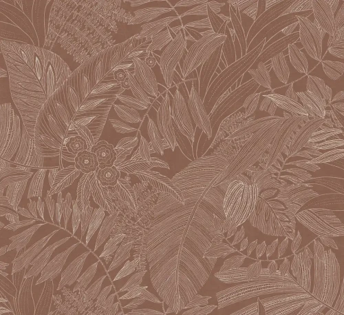 Tapeta botaniczna japandi Masureel Ray RAY201 Biome Nougat.webp