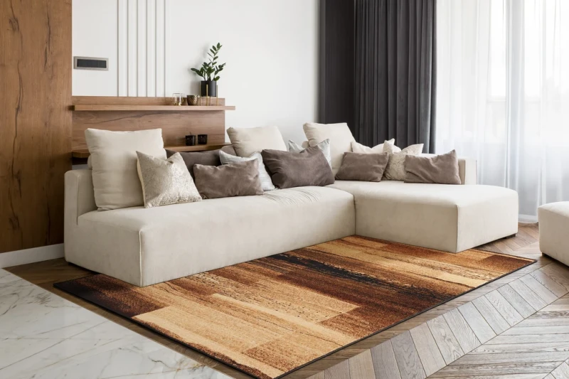 Dywan nowoczesny FD Standard Spinel cynamon aranżacja