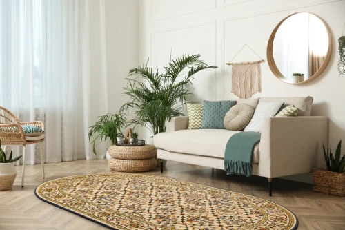 Dywan owalny FD Standard Tamir krem aranżacja