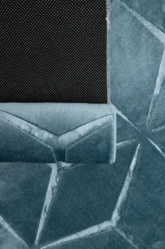 Dywan pluszowy Alaska geometria turkusowy - wzór