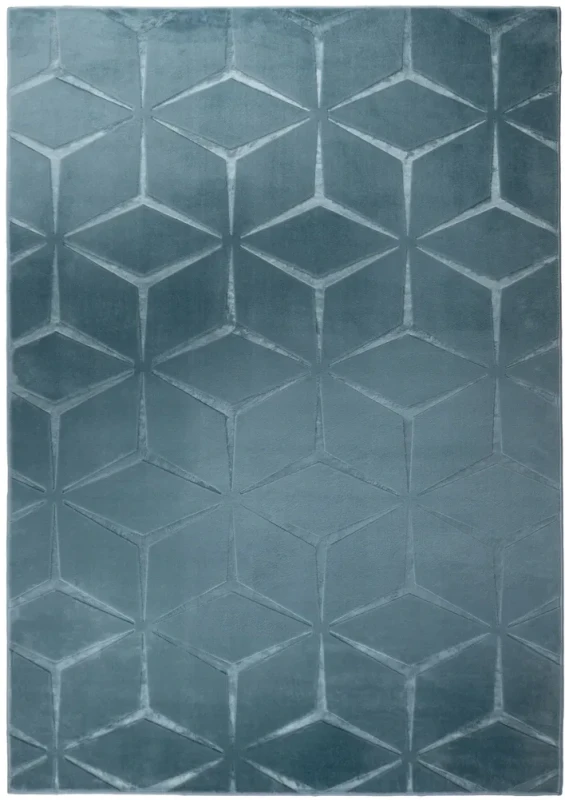 Dywan pluszowy Alaska geometria turkusowy