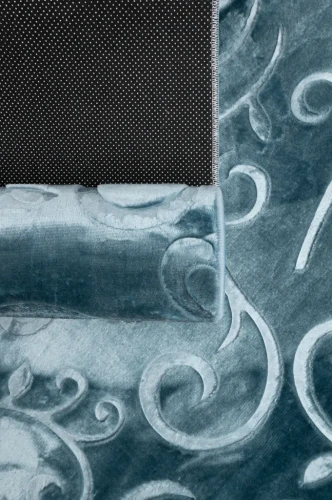 Dywan pluszowy Alaska liście turkusowy - wzór