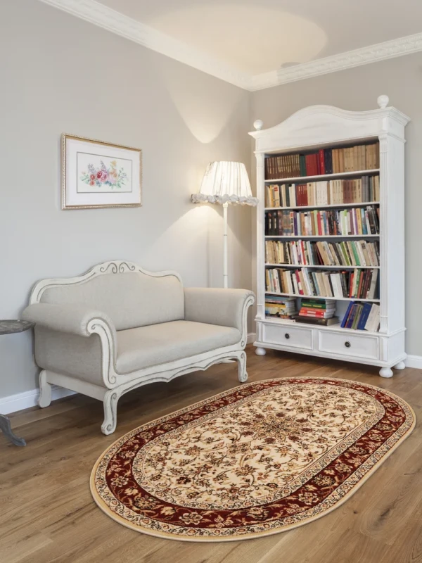 Dywan owalny FD Standard Samir krem aranżacja