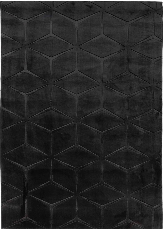 Dywan pluszowy Alaska geometria czarny