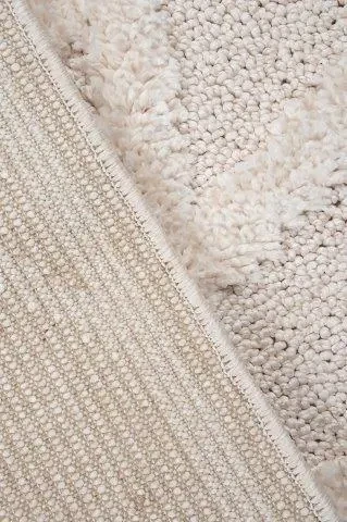Spód dywanu boho shaggy Berber 376 ivory havana