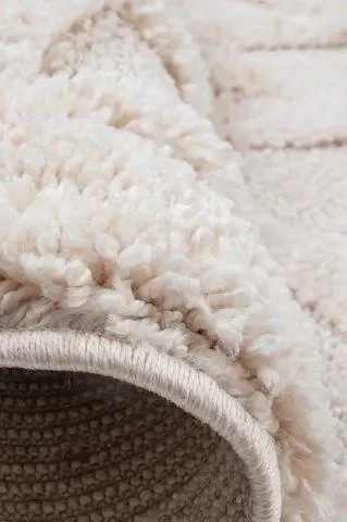 Zbliżenie na runo  dywanu boho shaggy Berber 376 ivory havana