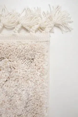 Frędzle dywanu boho shaggy Berber 376 ivory havana