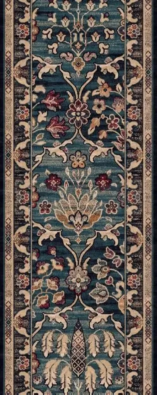 Chodnik wełniany Agnella Isfahan Amara szmaragdowy