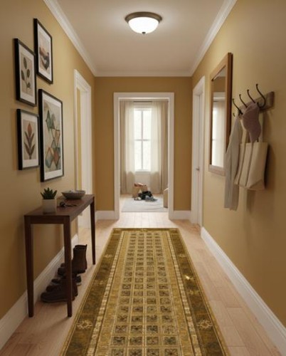 Chodnik wełniany Dywilan Omega Antik miód 2 aranżacja