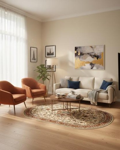 Dywan wełniany owalny Dywilan Polonia Kordoba Piasek 3