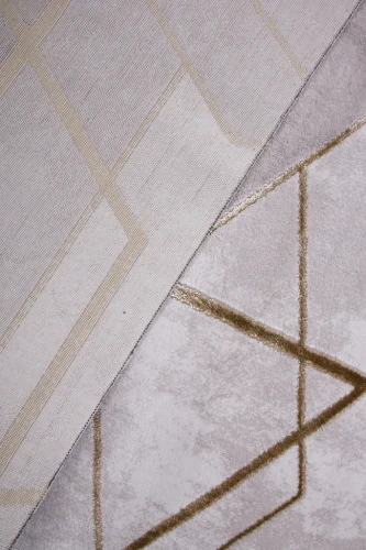 Dywan nowoczesny Galeria GL136E beżowo-złoty - spód