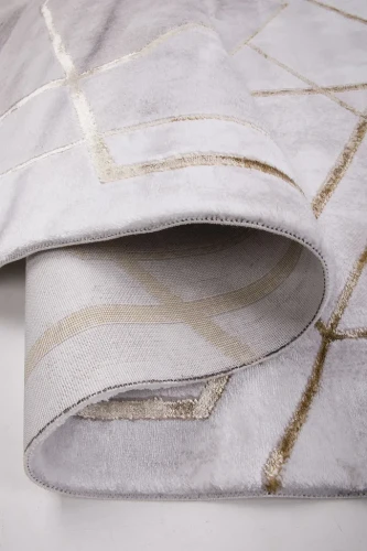 Dywan nowoczesny Galeria GL136E beżowo-złoty - bok