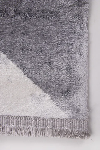 Dywan nowoczesny abstrakcja Galeria GL137F szaro-złoty - frędzle