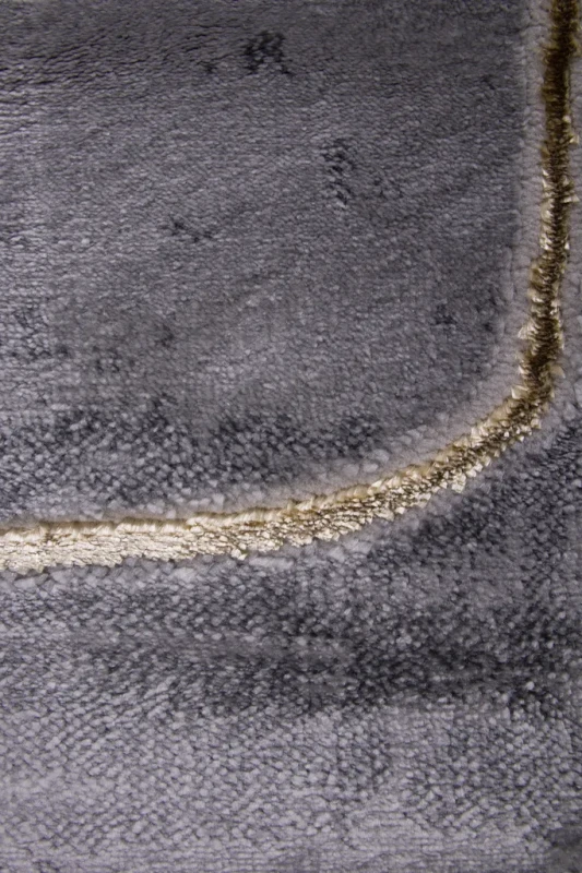 Dywan nowoczesny Galeria GL137F szaro-złoty -  runo