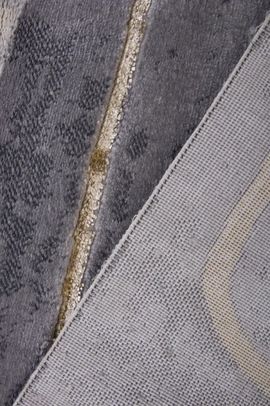 Dywan nowoczesny Galeria GL137F szaro-złoty - spód