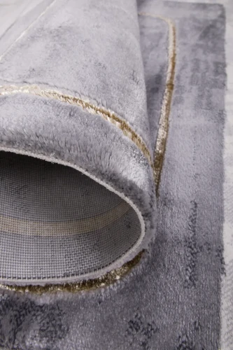 Dywan nowoczesny Galeria GL137F szaro-złoty - brzeg