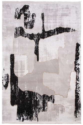Dywan nowoczesny abstrakcja Galeria GL202S beżowo-czarny