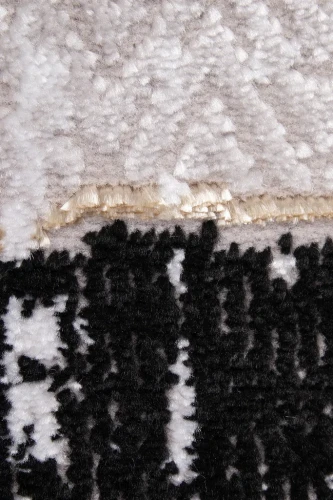 Dywan nowoczesny Galeria GL202S beżowo-czarny - runo