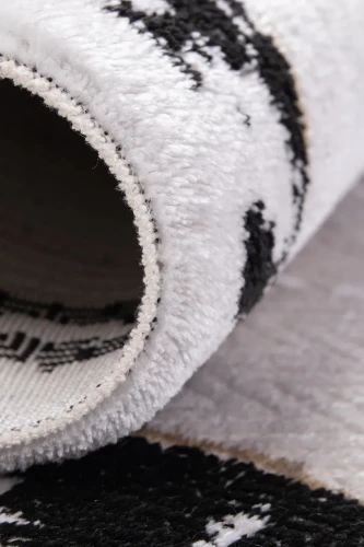 Dywan nowoczesny Galeria GL202S beżowo-czarny - brzeg