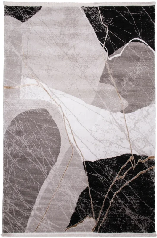 Dywan nowoczesny abstrakcja Galeria GL203S beżowo-czarny