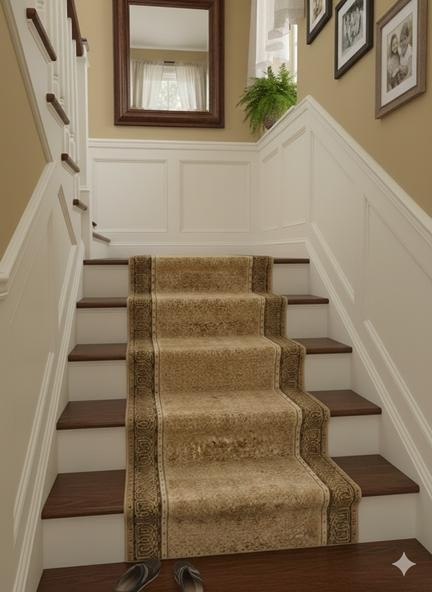 Chodnik wełniany Dywilan Omega Lava miód 2 aranżacja