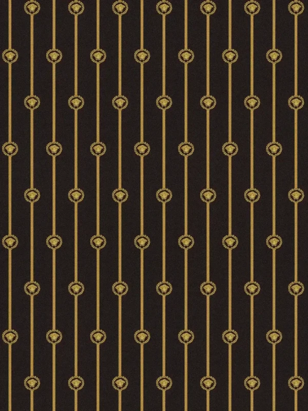 Tapeta czarno złota w pasy Versace 79173-2.webp