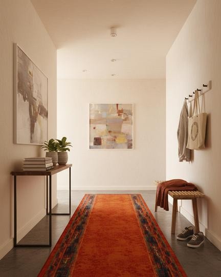 Chodnik wełniany Dywilan Omega Mistik czerwony