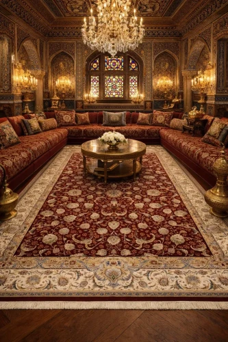 Dywan tradycyjny wiskozowy Sultan 1200 czerwony do salonu