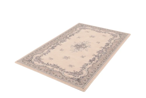 Dywan wełniany Agnella Isfahan Dafne alabastrowy rozmiar 1,00x1,80 cm - zdjęcie dywanu pod kątem