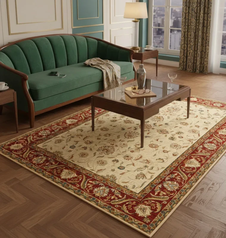 Dywan wełniany Dywilan Omega Aries jasny rubin aranżacja