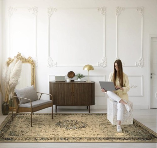 Dywan wełniany klasyczny Dywilan Polonia Kordoba 25 sepia aranżacja