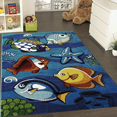 Dywan dla dzieci Smart Kids 22308 ciemno niebieski do pokoju