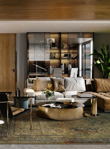 Dywan wełniany Dywilan Superior Mamluk szmaragdowy aranżacja