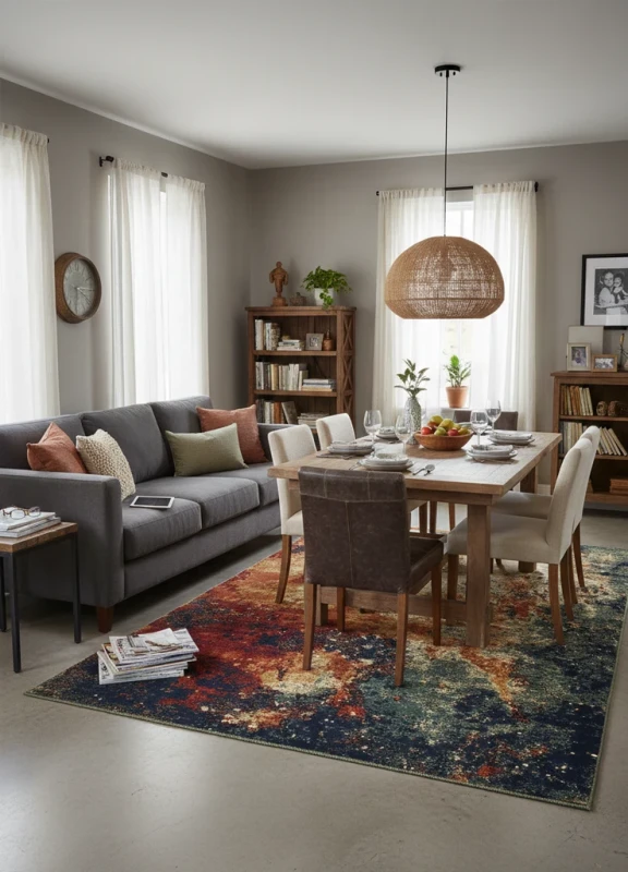 Dywan wełniany Dywilan Omega Mia czerwony aranżacja