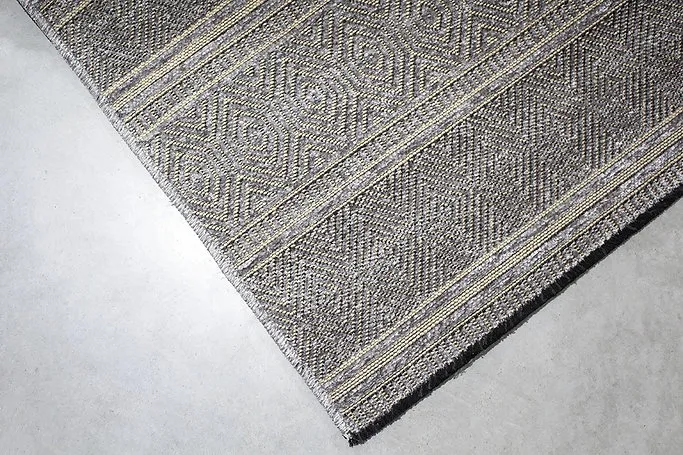 Dywan nowoczesny Saran G001 szary - róg