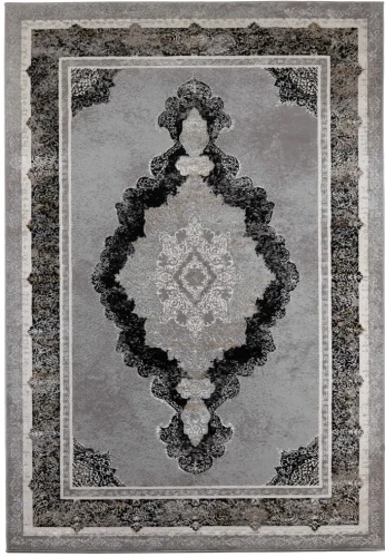 Dywan tradycyjny Grece klasyk palace czarno-srebrny