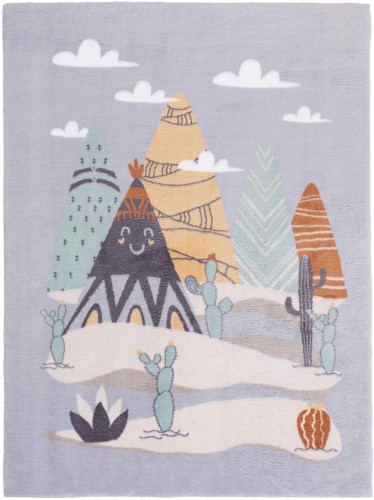 Dywan pluszowy dla dzieci Maximo Pustynia szary