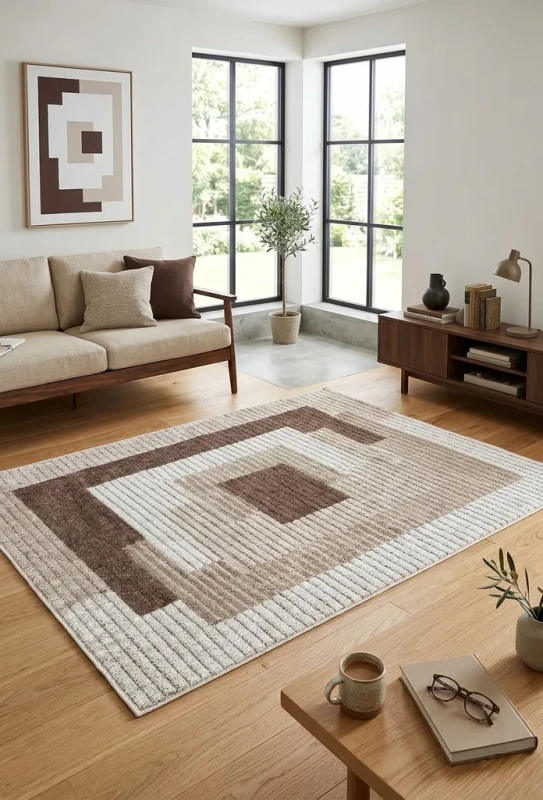 Dywan nowoczesny Dywilan Arno 1/01554A beige/cream aranżacja