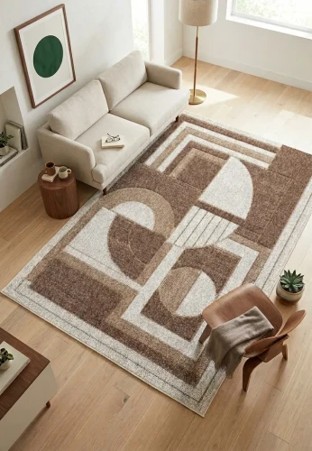 Dywan nowoczesny Dywilan Arno 4/01569A beige/cream aranżacja