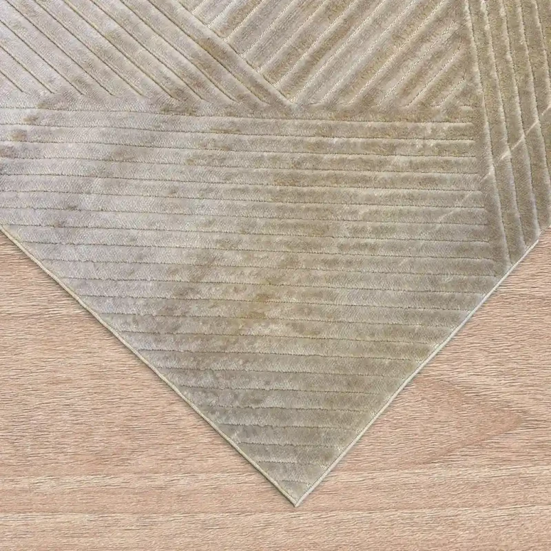 Dywan art deco 3d Dywilan Juno 1 E132AP beige obszycie