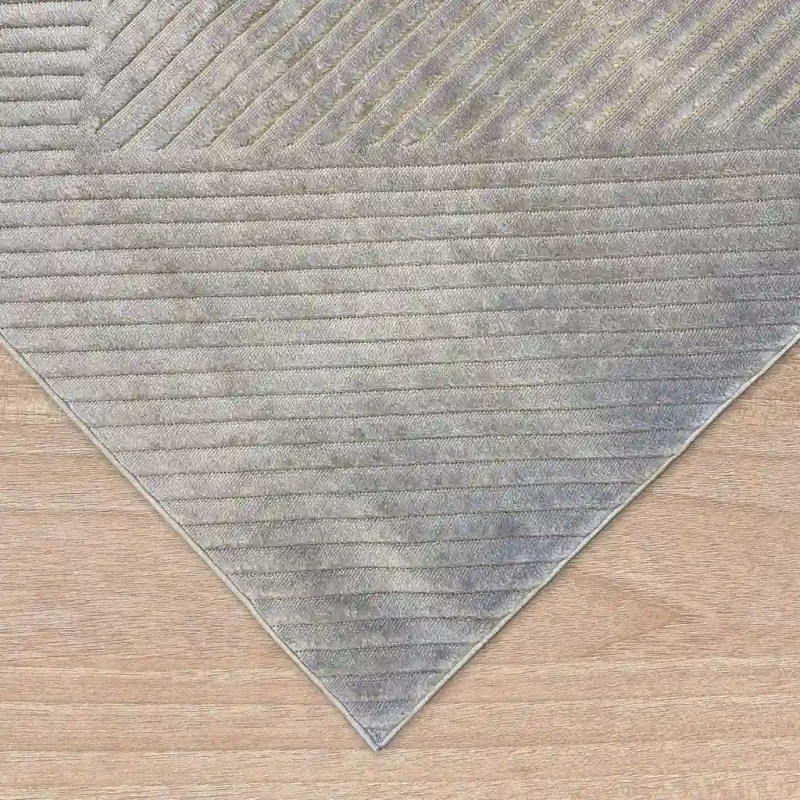 Dywan art deco 3d Dywilan Juno 1 E132AG grey pasif obszycie