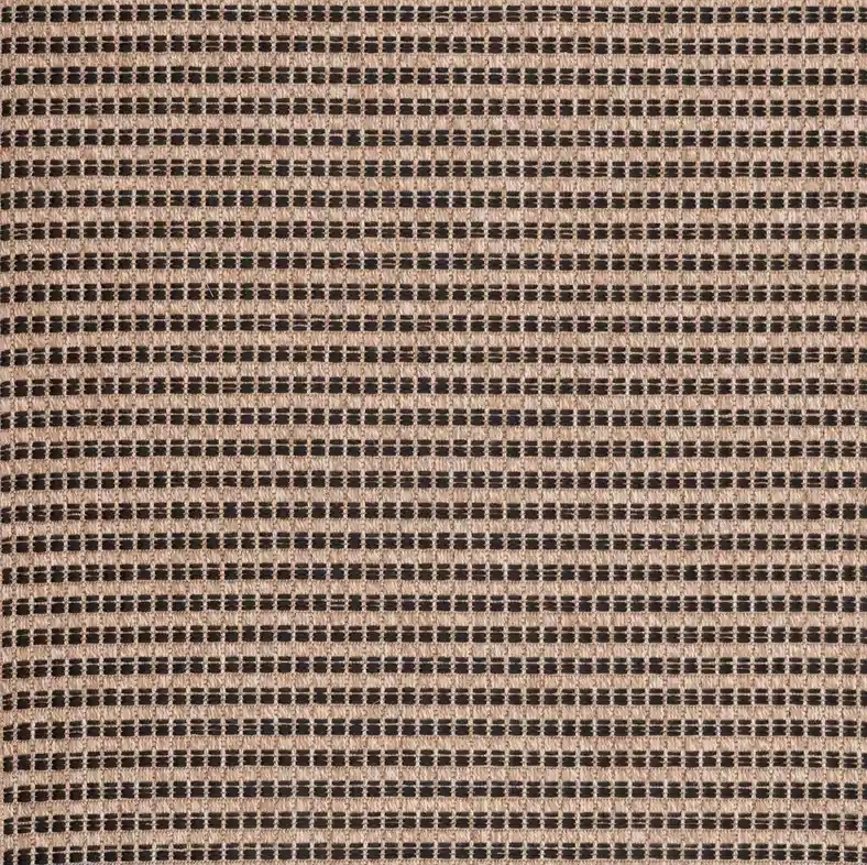 Dywan zewnętrzny Kenzy kratka beżowo-czarny struktura