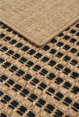 Dywan zewnętrzny Kenzy kratka beżowo-czarny spód
