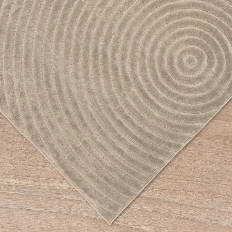Dywan art deco 3d Dywilan Juno 6 D798AP beige obszycie
