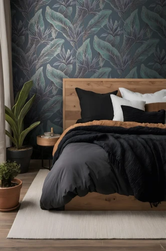 Tapeta do sypialni liście Marburg 36466.webp