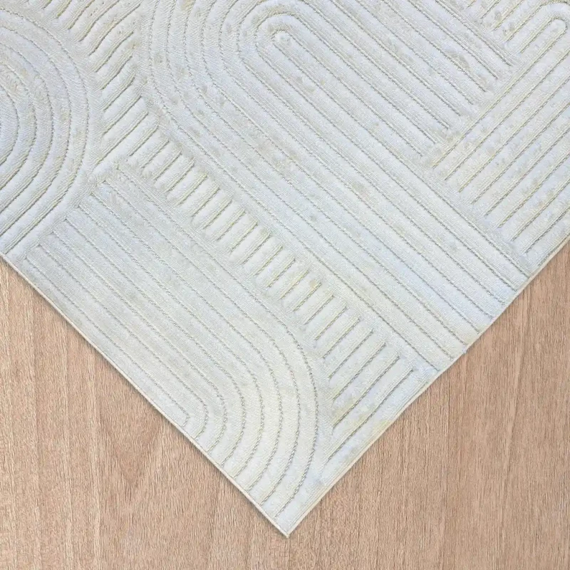 Dywan art deco 3d Dywilan Juno 7 G267AW cream  obszycie