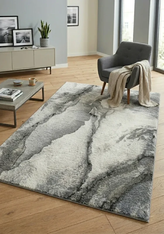Dywan nowoczesny Dywilan Nera 7 A2932A l.grey/grey aranżacja