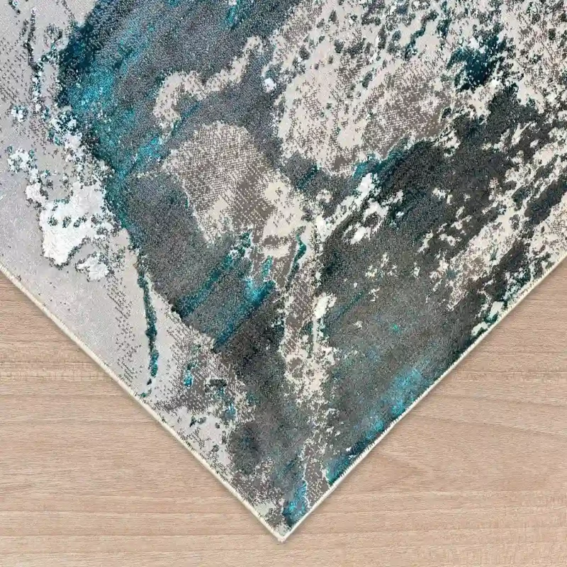 Dywan nowoczesny Dywilan Stylish 16/8780 l.grey/green obszycie