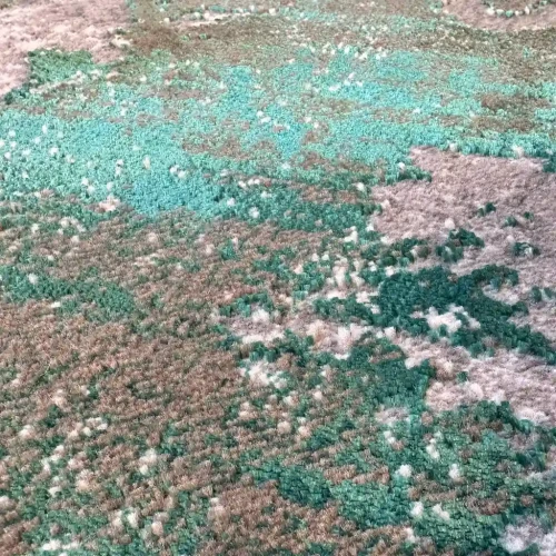 Dywan okrągły nowoczesny Dywilan Stylish 16/8780 l.grey/green runo