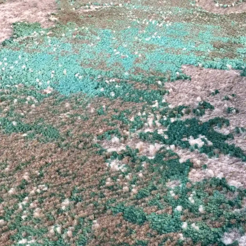 Dywan okrągły nowoczesny Dywilan Stylish 16/8780 l.grey/green runo